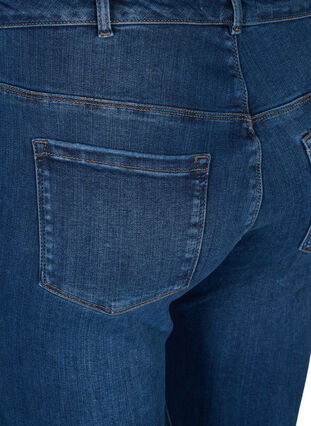 Amy jeans med hög midja och stretchteknologi, Blue denim, Packshot image number 3
