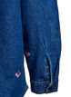 Denimskjorta med broderade jordgubbar, Blå, Packshot image number 3