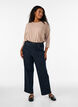 Jerseyblus med 3/4-&auml;rm, Beige, Model image number 1