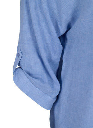 Skjorta med 3/4-ärmar och v-ringning, Ultramarine, Packshot image number 3