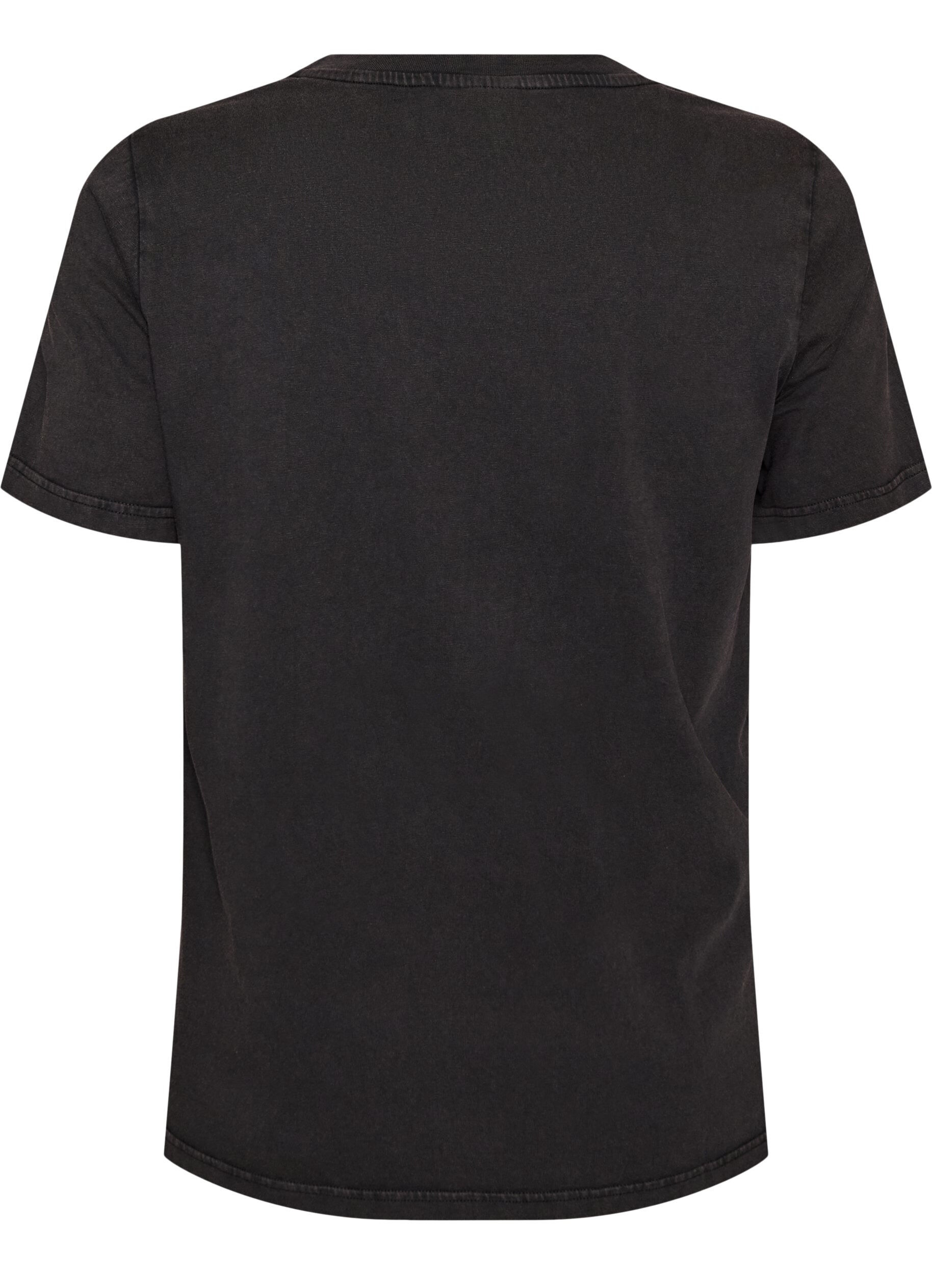 ZizziT-shirt i ekologisk bomull med tryck, Gr&aring;, Packshot image number 1