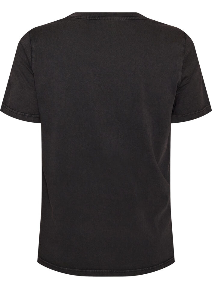 T-shirt i ekologisk bomull med tryck, Gr&aring;, Packshot image number 1