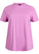 Enkel t-shirt i bomull med rund halsringning, Lila, Packshot image number 0