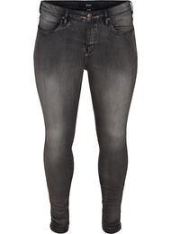Super slim Amy jeans med h&ouml;g midja, Dark Grey Denim