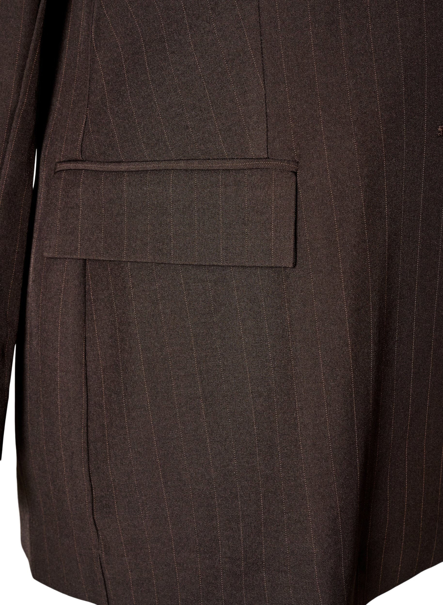 ZizziKavaj med fickor och slitsar, Brun, Packshot image number 3