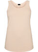 Solid f&auml;rg bas topp i bomull, Beige, Packshot image number 0