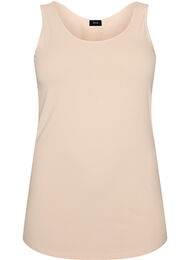 Solid f&auml;rg bas topp i bomull, Beige