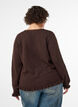 Cardigan med harlekinm&ouml;nster och v-ringning, Brun, Model image number 2