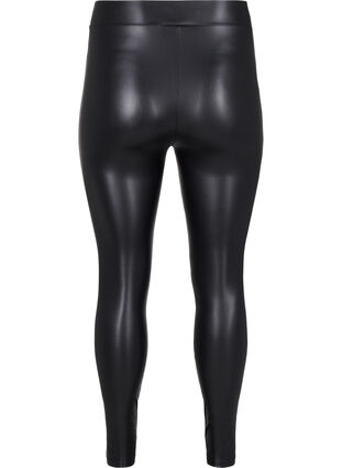 Stretchiga belagda leggings, Black, Packshot image number 1
