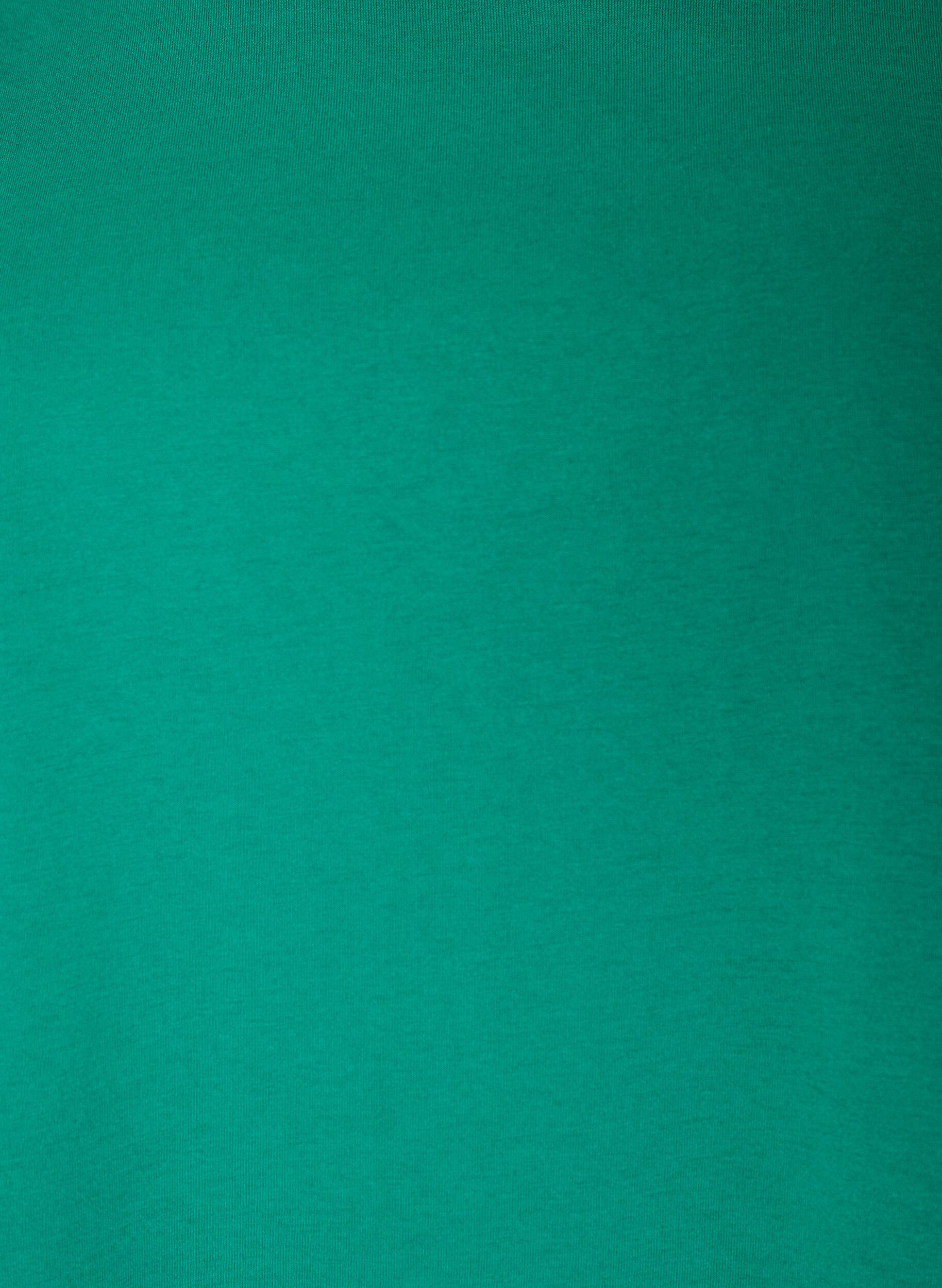 ZizziKort&auml;rmad t-shirt i bomullsmix, Gr&ouml;n, Packshot image number 2