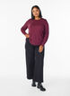 Stickad blus med rund hals, R&ouml;d, Model image number 1