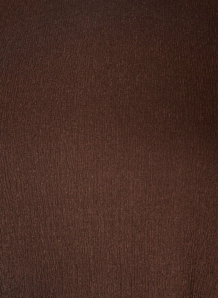Blus i jersey med asymmetrisk spetskant, Brun, Packshot image number 2