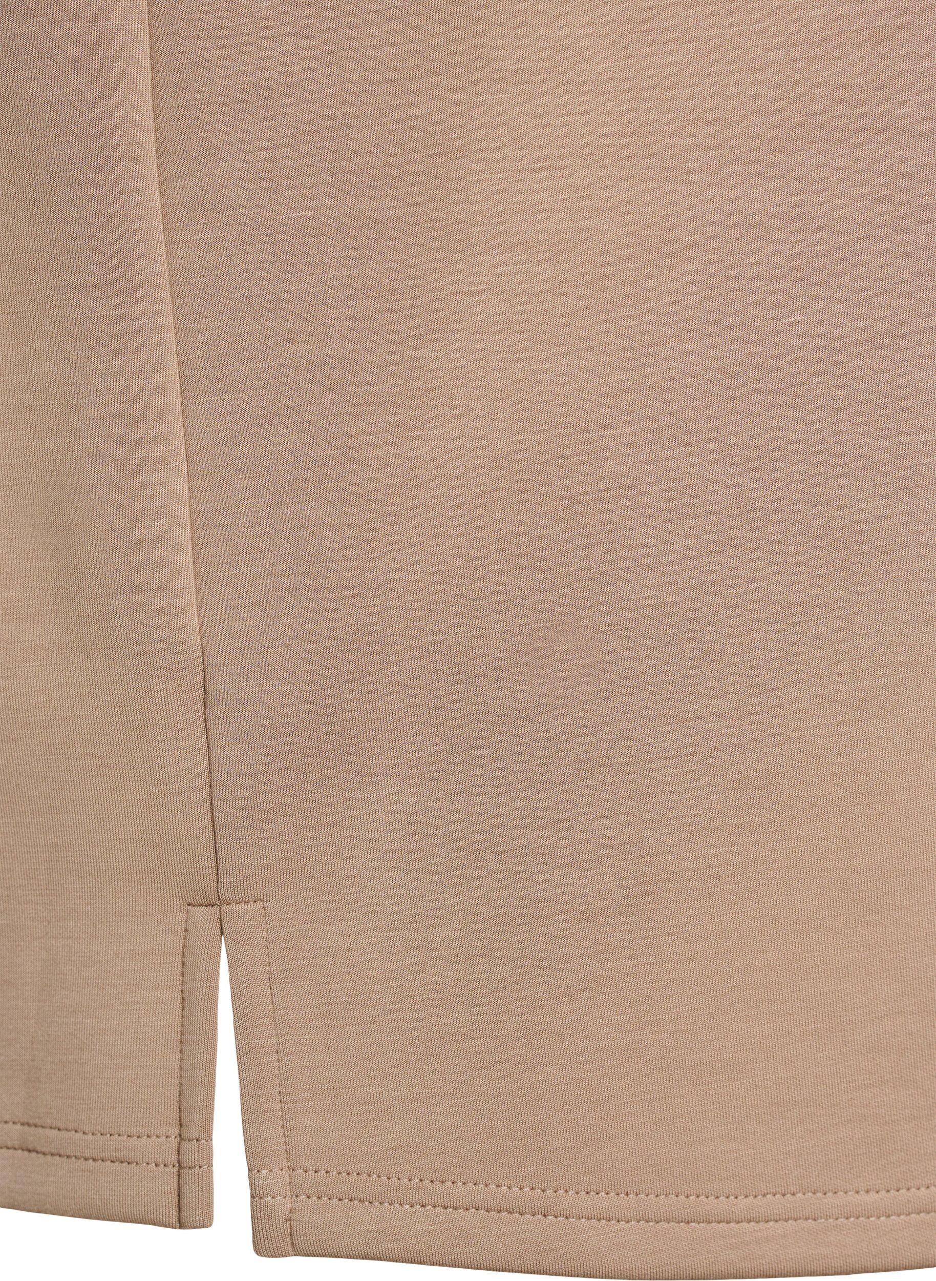 Zizzi L&ouml;s t-shirt med halvl&aring;nga &auml;rmar, Beige, Packshot image number 3