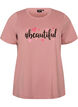 T-shirt med tryck, Rosa, Packshot image number 0