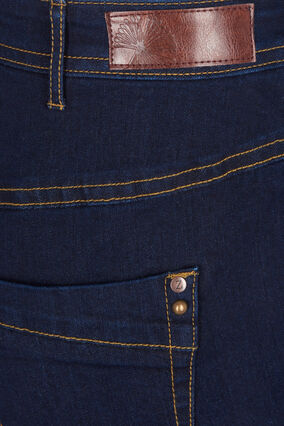 Slim fit Vilma jeans med hög midja, Dk blue rinse, Packshot image number 3