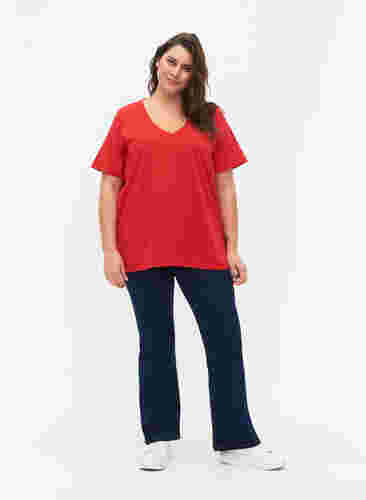 FLASH - V-ringad T-shirt, High Risk Red, Model image number 2