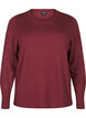 Stickad blus med rund hals, R&ouml;d, Packshot image number 0