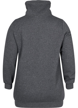 Gravidsweatshirt med amningsfunktion, Dark Grey Melange, Packshot image number 1