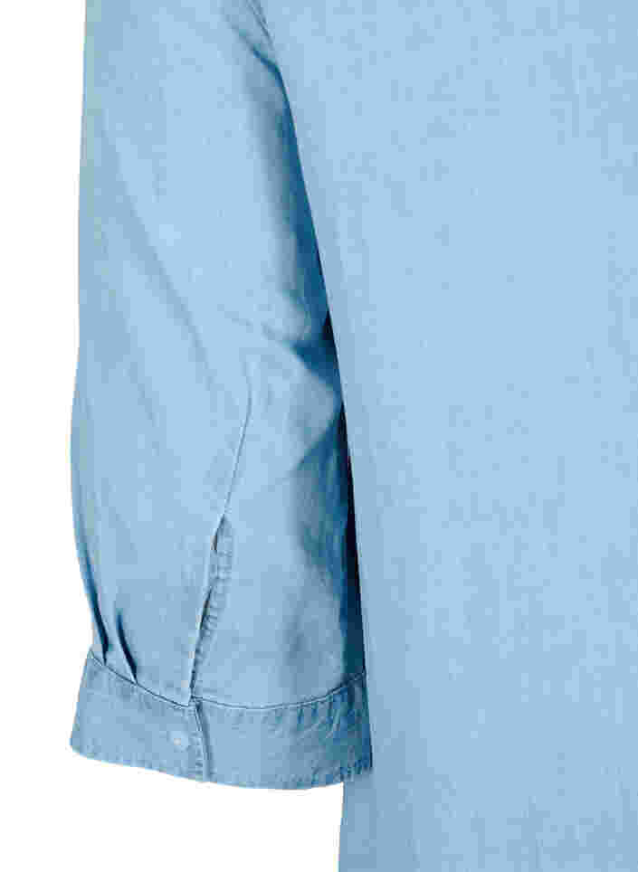 Tunika med 3/4-ärmar, Light blue denim, Packshot image number 3