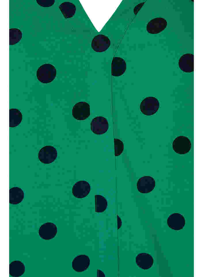 Prickig viskosblus, Jolly Green dot AOP, Packshot image number 2