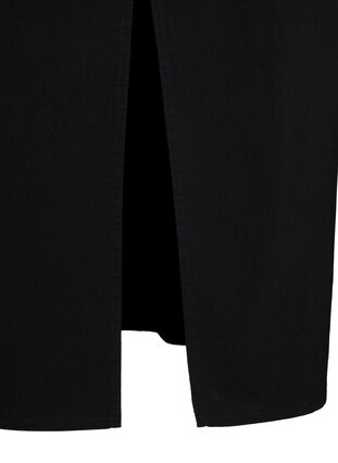 Lång kjol med slits framtill, Black, Packshot image number 3