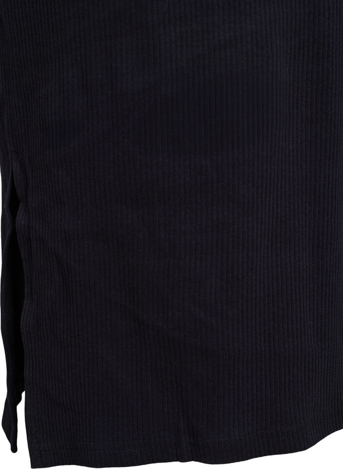 Maxiklänning i jersey med korta ärmar, Svart, Packshot image number 3