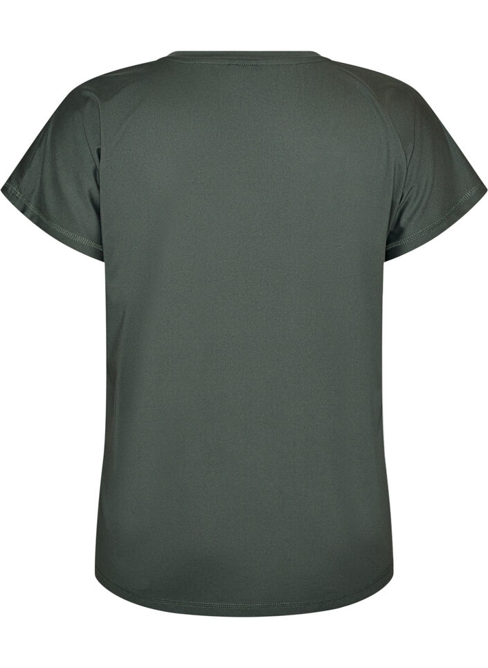 L&ouml;s tr&auml;ningst-shirt med v-ringning, Gr&ouml;n, Packshot image number 1