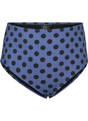 Bikinitrosa med hög midja och prickar, Blue Indigo Dot, Packshot image number 0