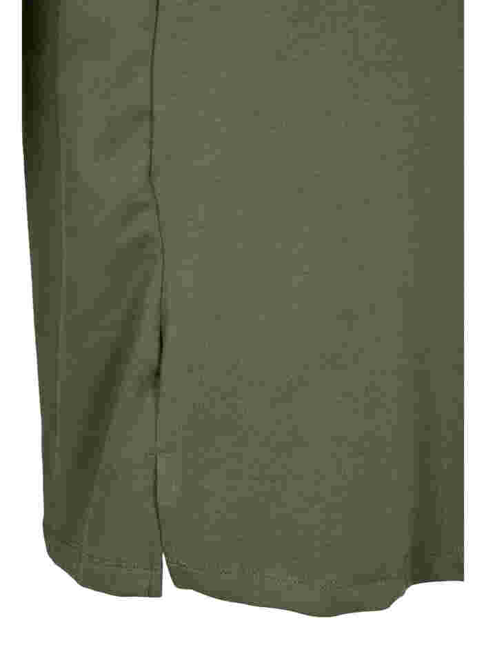 Sweatshirtklänning med korta ärmar och slits, Thyme, Packshot image number 3