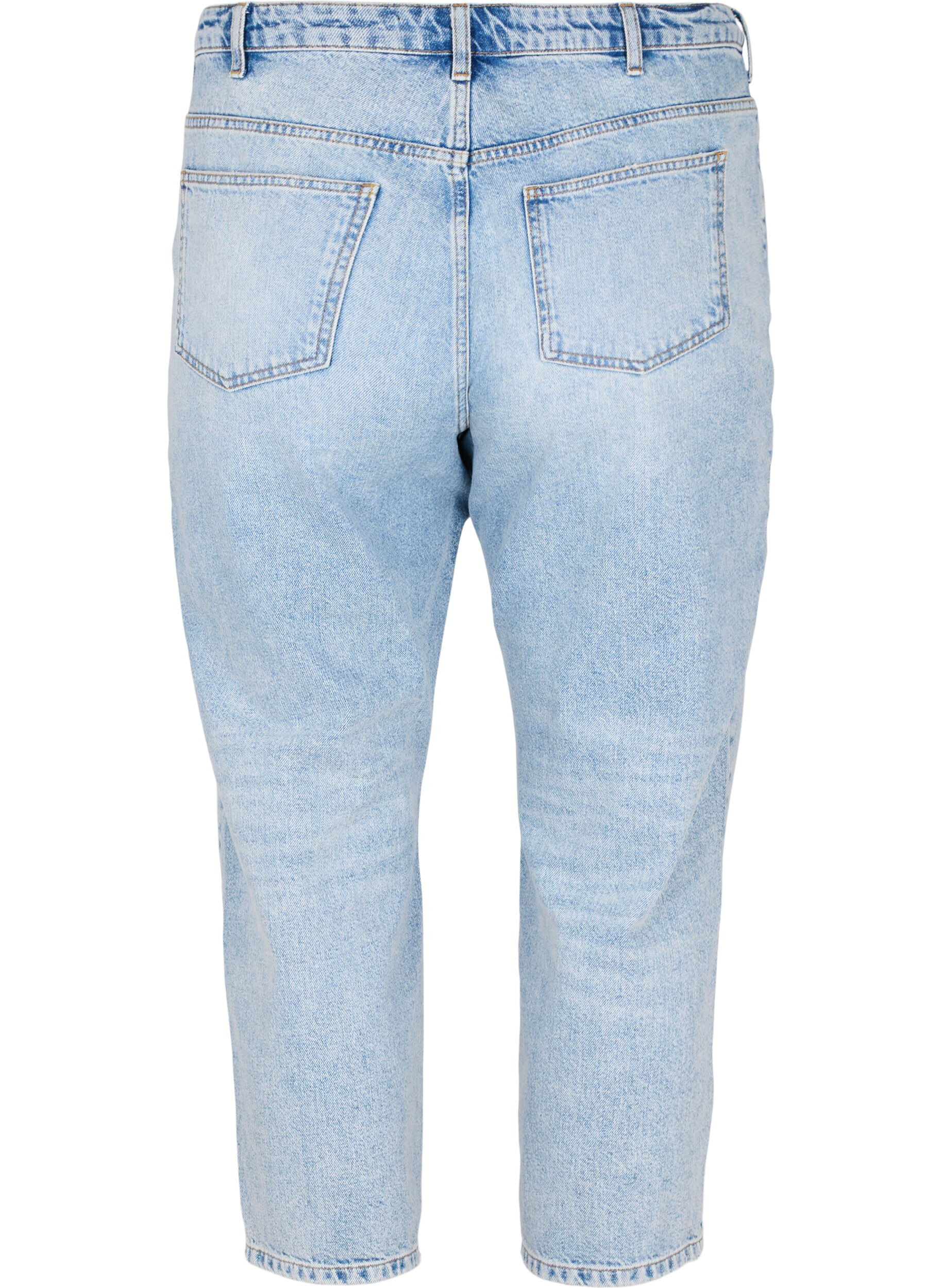 Zizzi Ankell&aring;nga Vera jeans med nitar, Light blue denim, Packshot image number 1