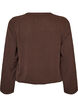 Blus i ballongsilhuett med v-ringning, Brun, Packshot image number 1