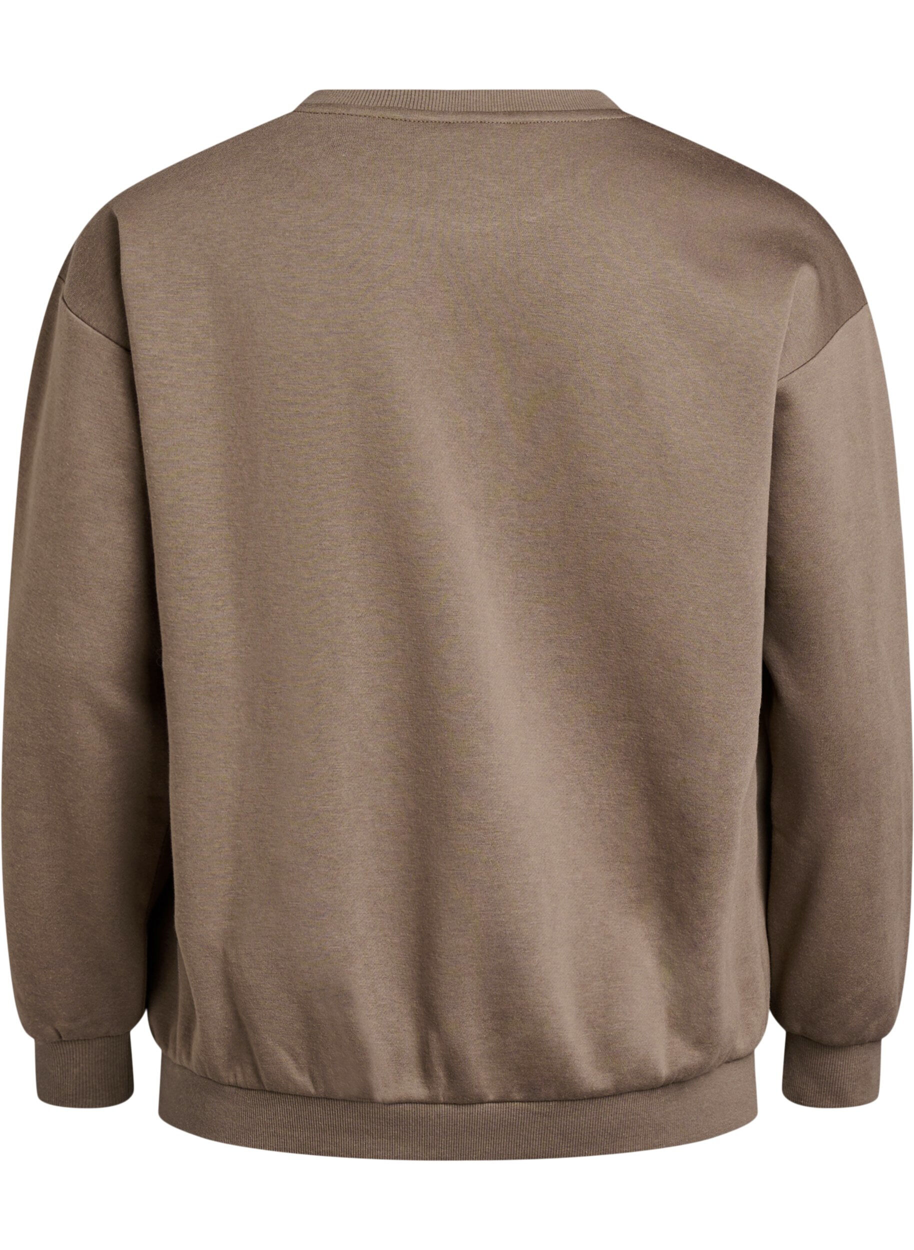 Zizzi Sweatshirt med motiv, Walnut, Packshot image number 1