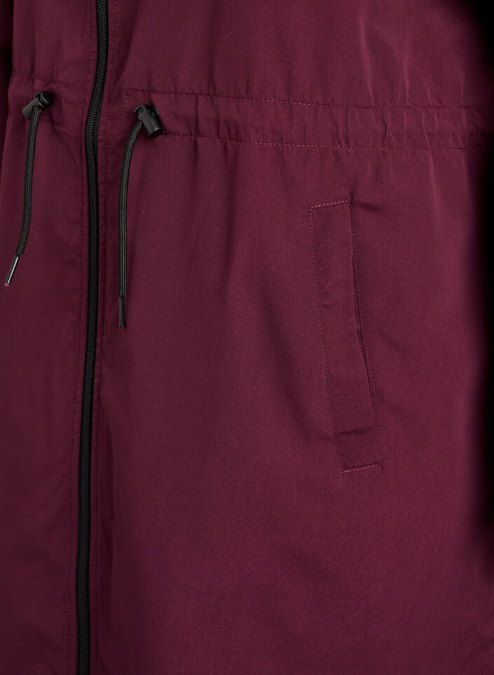 Flash - L&auml;ttviktig parkas med huva, R&ouml;d, Packshot image number 3