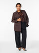 Klassisk blazer med kn&auml;ppning, Brun, Model image number 1
