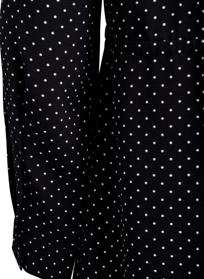 Knälång klänning med knytskärp, Svart, Packshot image number 3