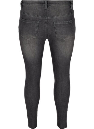 Högmidjade Amy jeans med nitar i sidosömmen, Dark Grey Denim, Packshot image number 1