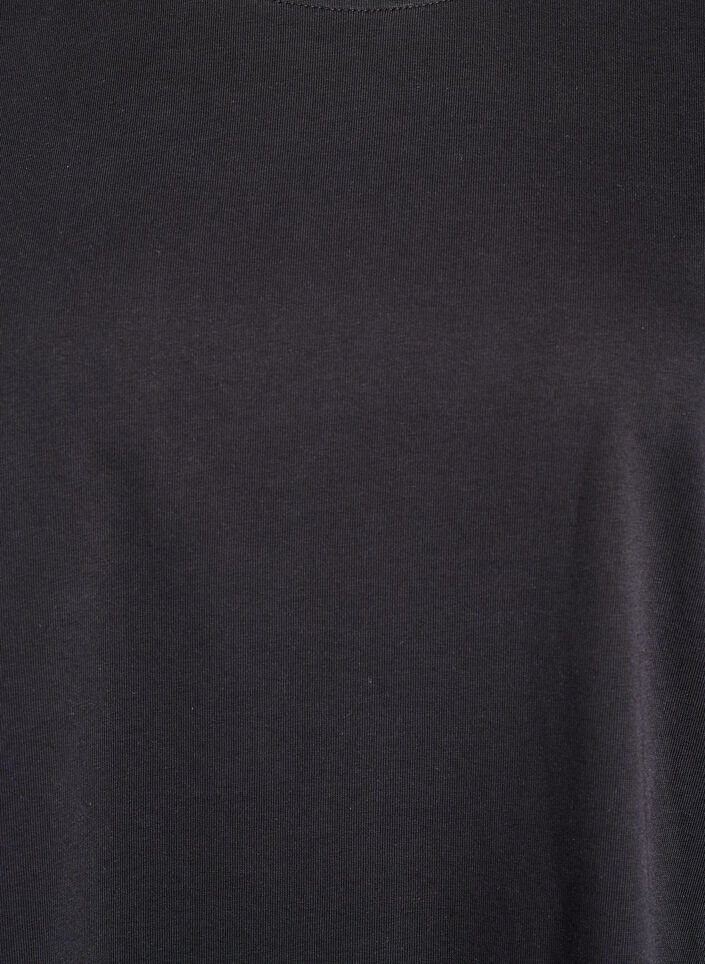 Oversized t-shirt med halvlånga ärmar, Svart, Packshot image number 2