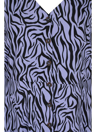 Klänning med knappar och 3/4 ärmar, Blue Zebra, Packshot image number 2
