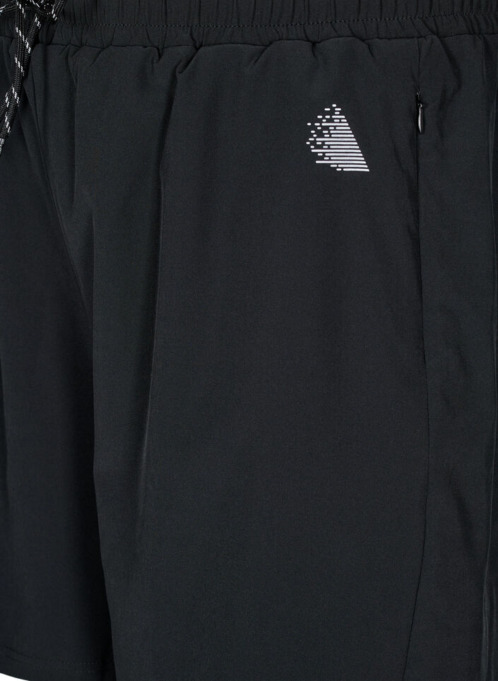 Träningsshorts med innershorts, Svart, Packshot image number 2