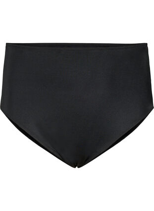Enfärgad bikiniunderdel med normal midja, Black, Packshot image number 0