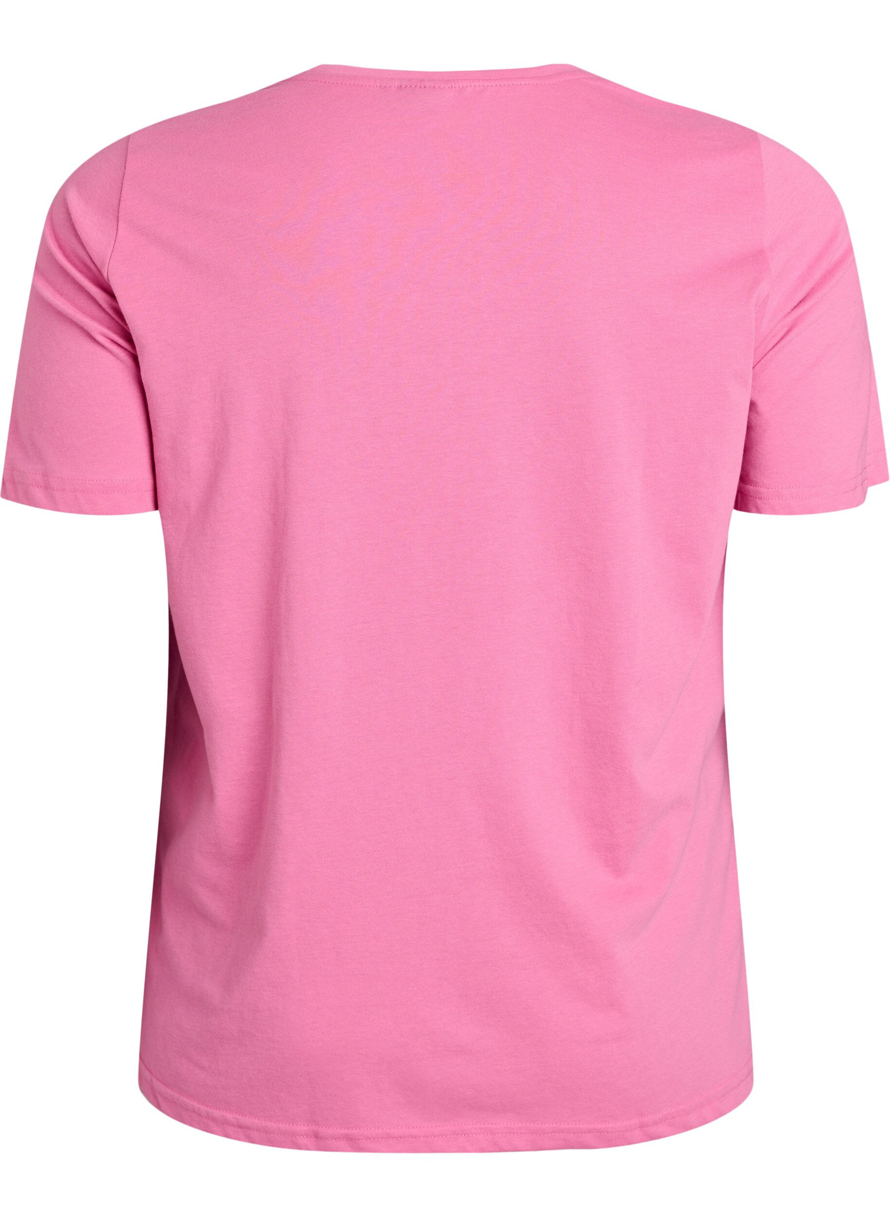 ZizziT-shirt med tryck, Rosa, Packshot image number 1