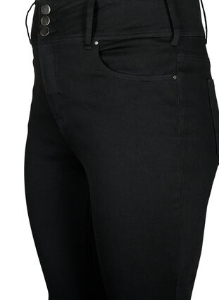 Superslimmade Bea-jeans med extra hög midja, Black, Packshot image number 2
