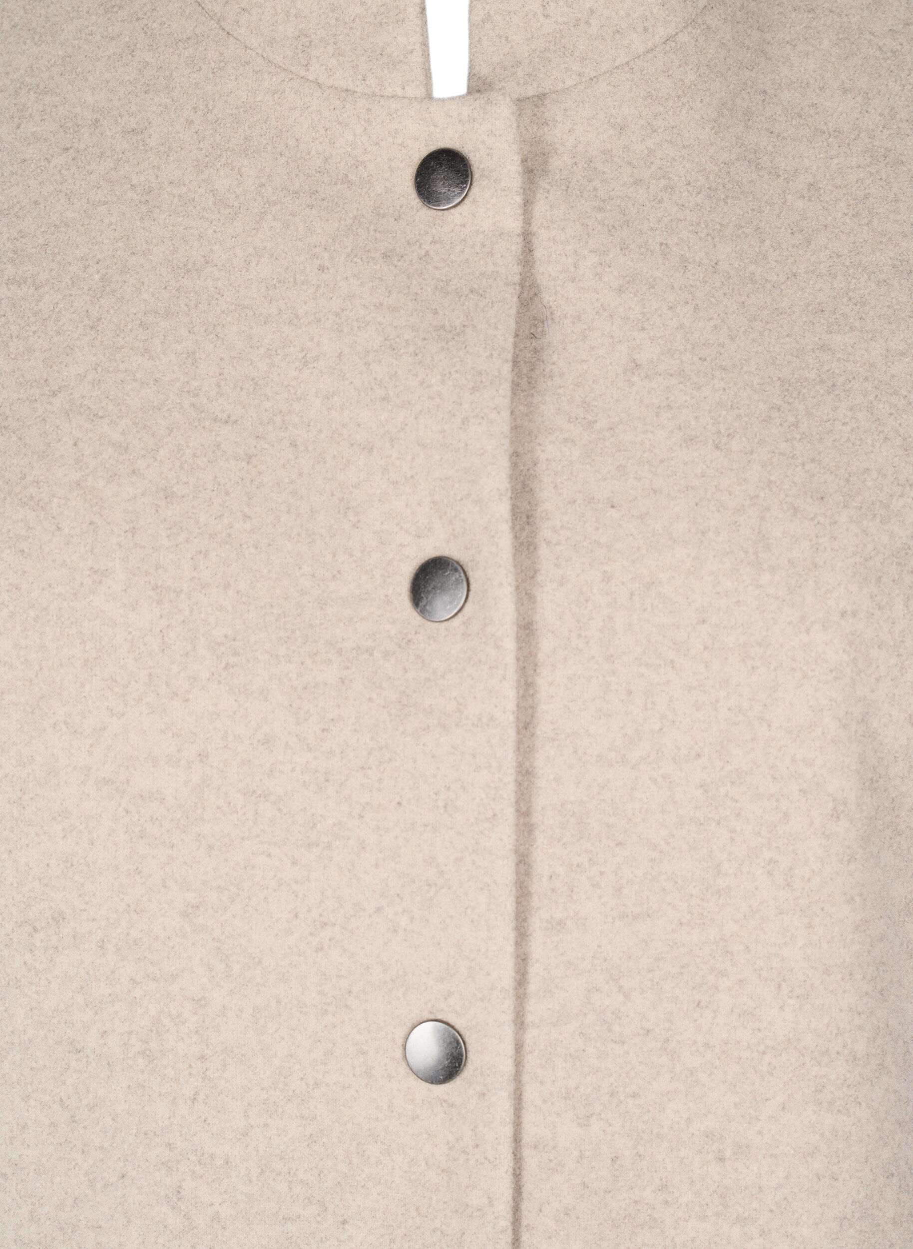 Zizzi Kortapp i ull-look med korta &auml;rmar, Simply Taupe Mel., Packshot image number 2