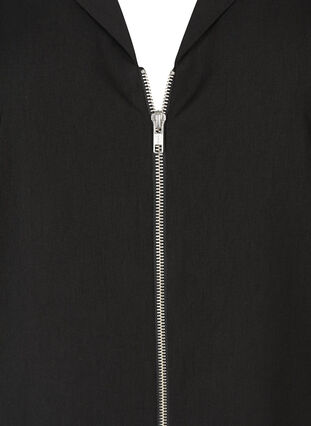 Oversize-tunika med blixtlås, Black, Packshot image number 2
