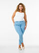 Cropped Amy jeans med blixtl&aring;s, Bl&aring;, Model image number 0