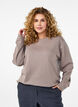 FLASH - Sweatshirt med rund halsringning, Beige, Model image number 0
