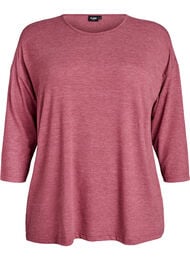 FLASH – Jerseyblus med 3/4-ärm, Rosa