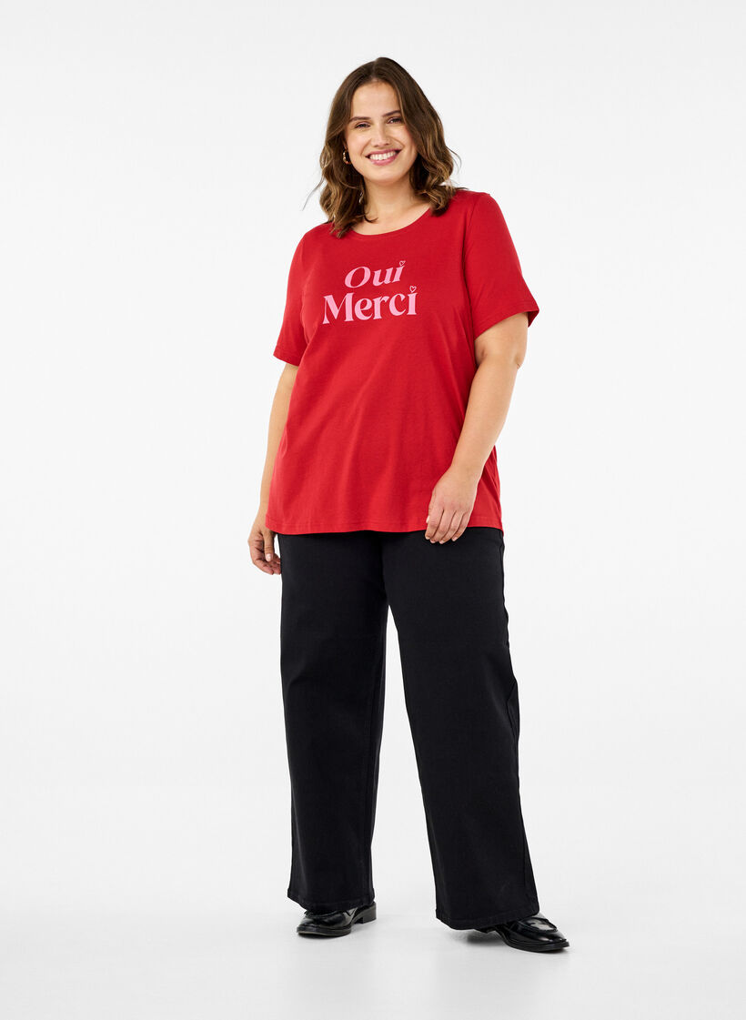 FLASH - T-shirt med tryck, Röd, Model image number 1