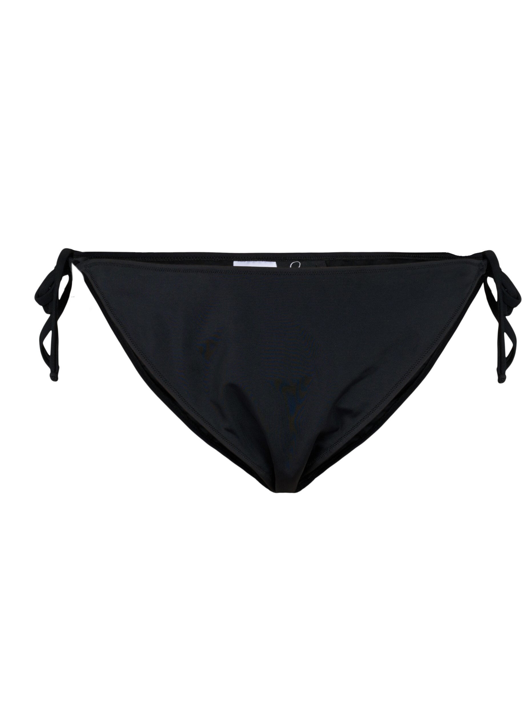 Zizzi Bikinitrosa med knytband, Black, Packshot image number 0