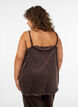 Topp i velour med spetskant, Brun, Model image number 2